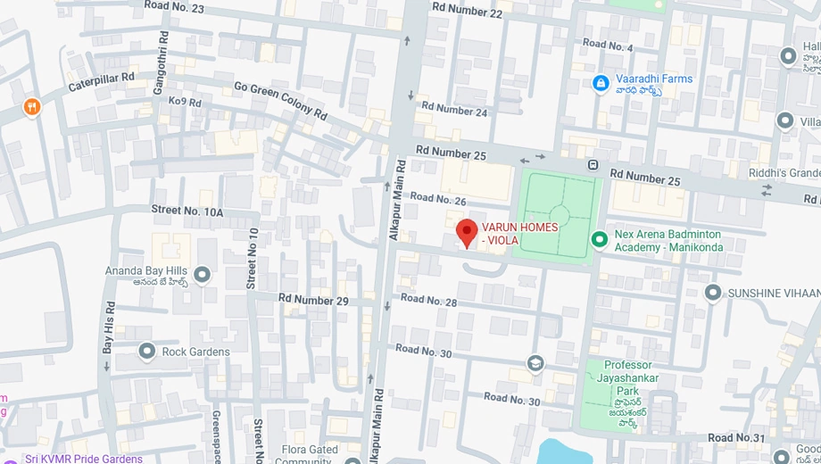 Location of Varun Viola in Manikonda, Hyderabad - Image 387534