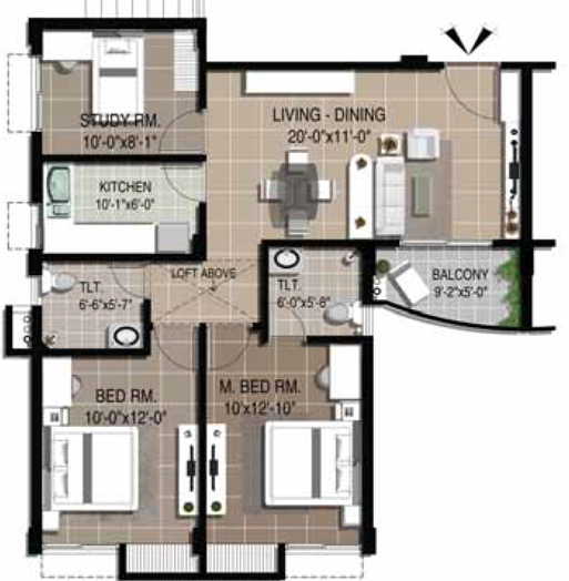 2.5 BHK Flat in SJ Royal Habitat in Jatani, Bhubaneswar - Image 911292