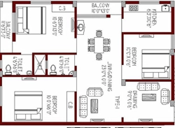 3 BHK Flat in Shree Kunj Ressidency in Jatani, Bhubaneswar - Image 911810