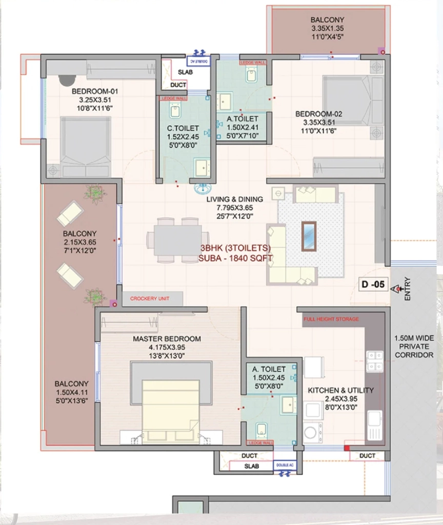 3 BHK Flat in Myhna Vistara in Gunjur Palya, Bangalore - Image 911518