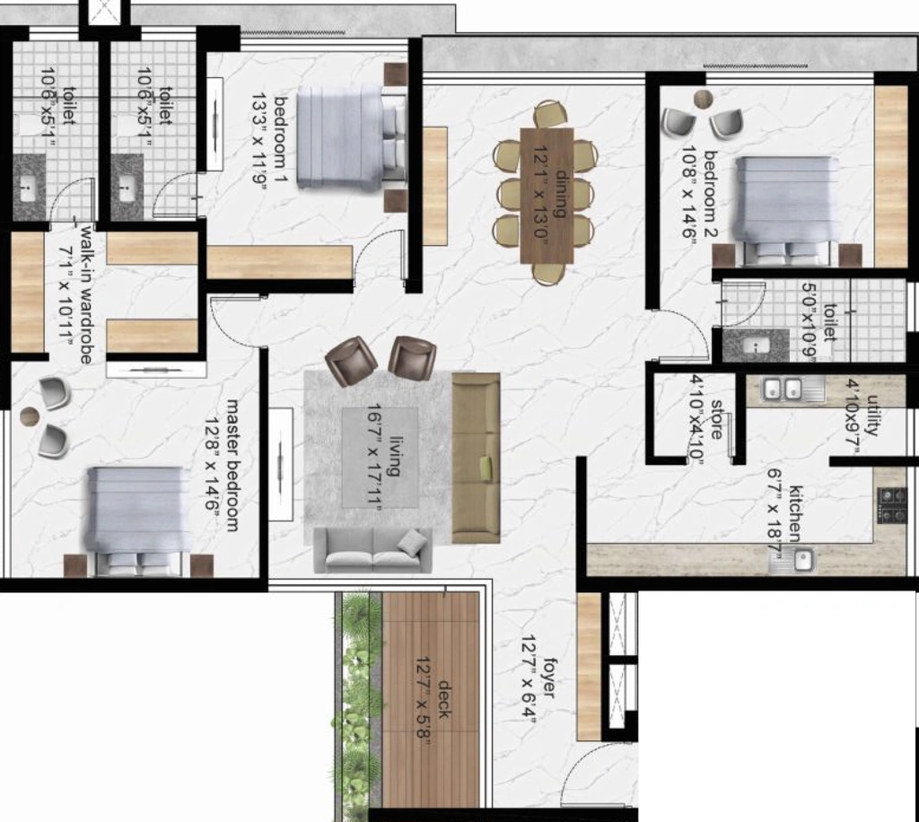 3 BHK Flat in Amara Aastha in Kilpauk, Chennai - Image 911165