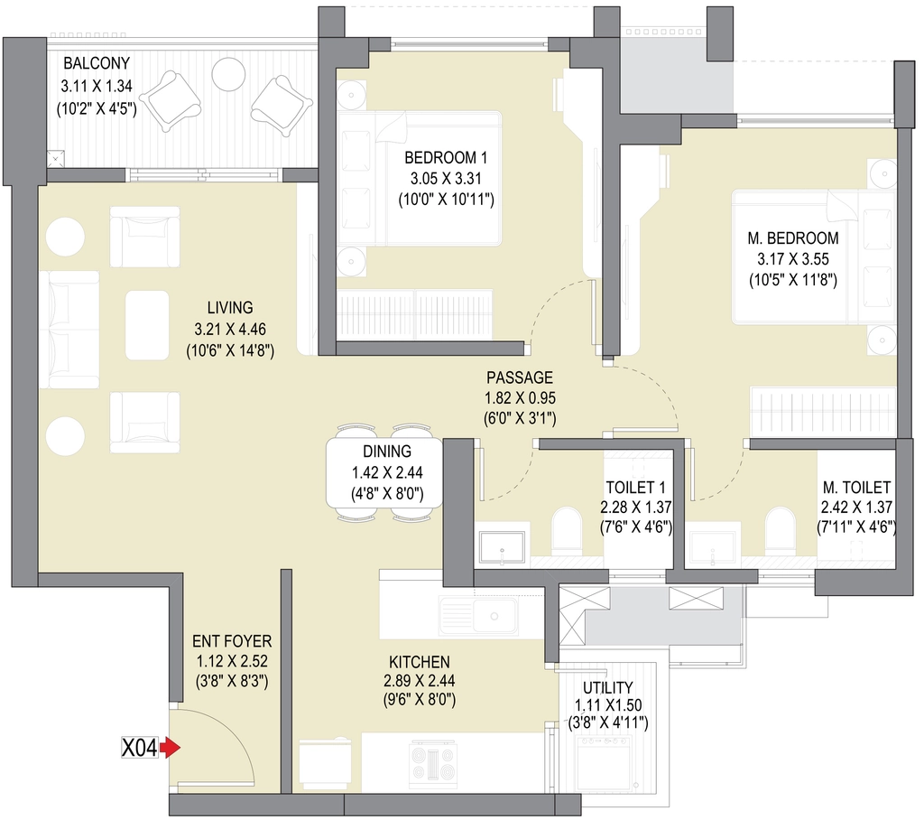 2 BHK Flat in Godrej Ivara in Kharadi, Pune - Image 911500