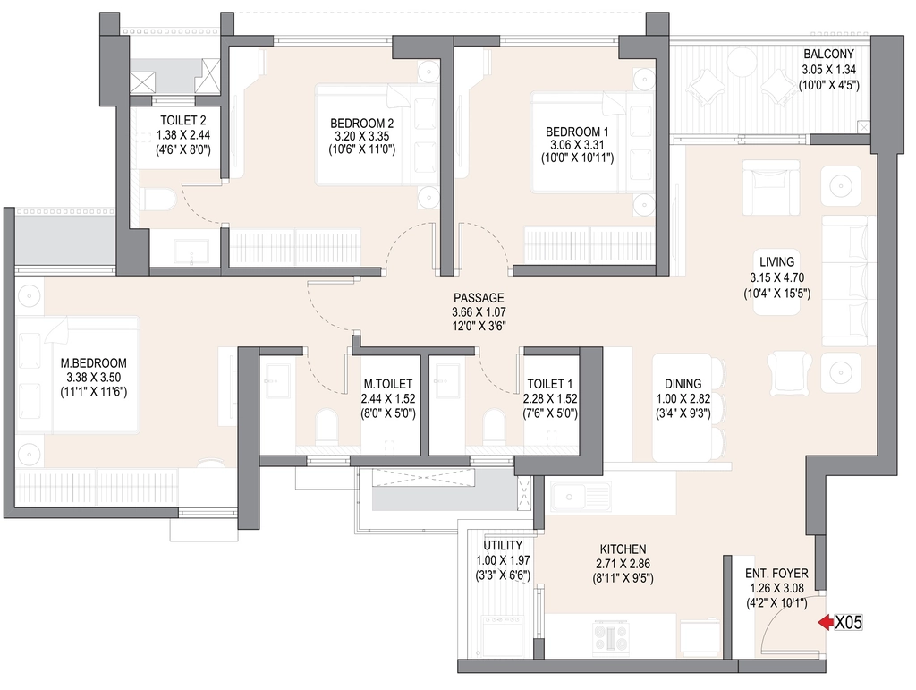 3 BHK Flat in Godrej Ivara in Kharadi, Pune - Image 911502