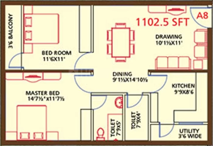2 BHK Flat in Armsburg Koundinya in Suchitra, Hyderabad - Image 911328