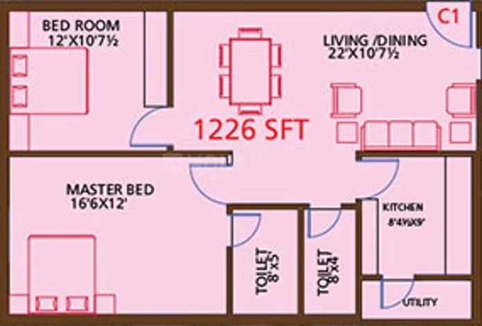 2 BHK Flat in Armsburg Koundinya in Suchitra, Hyderabad - Image 911329