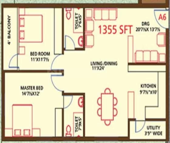 2 BHK Flat in Armsburg Koundinya in Suchitra, Hyderabad - Image 911330