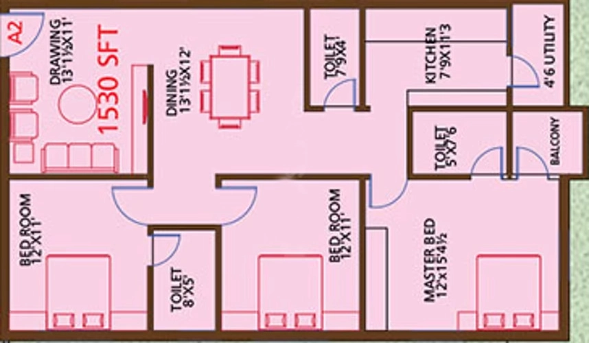 3 BHK Flat in Armsburg Koundinya in Suchitra, Hyderabad - Image 911331