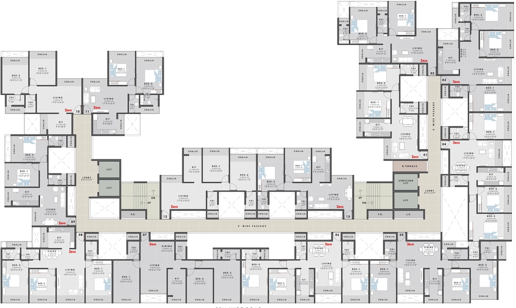 Floor Plan of Shivam Tulip Kingdom in Ulwe, Navi Mumbai - Image 388124