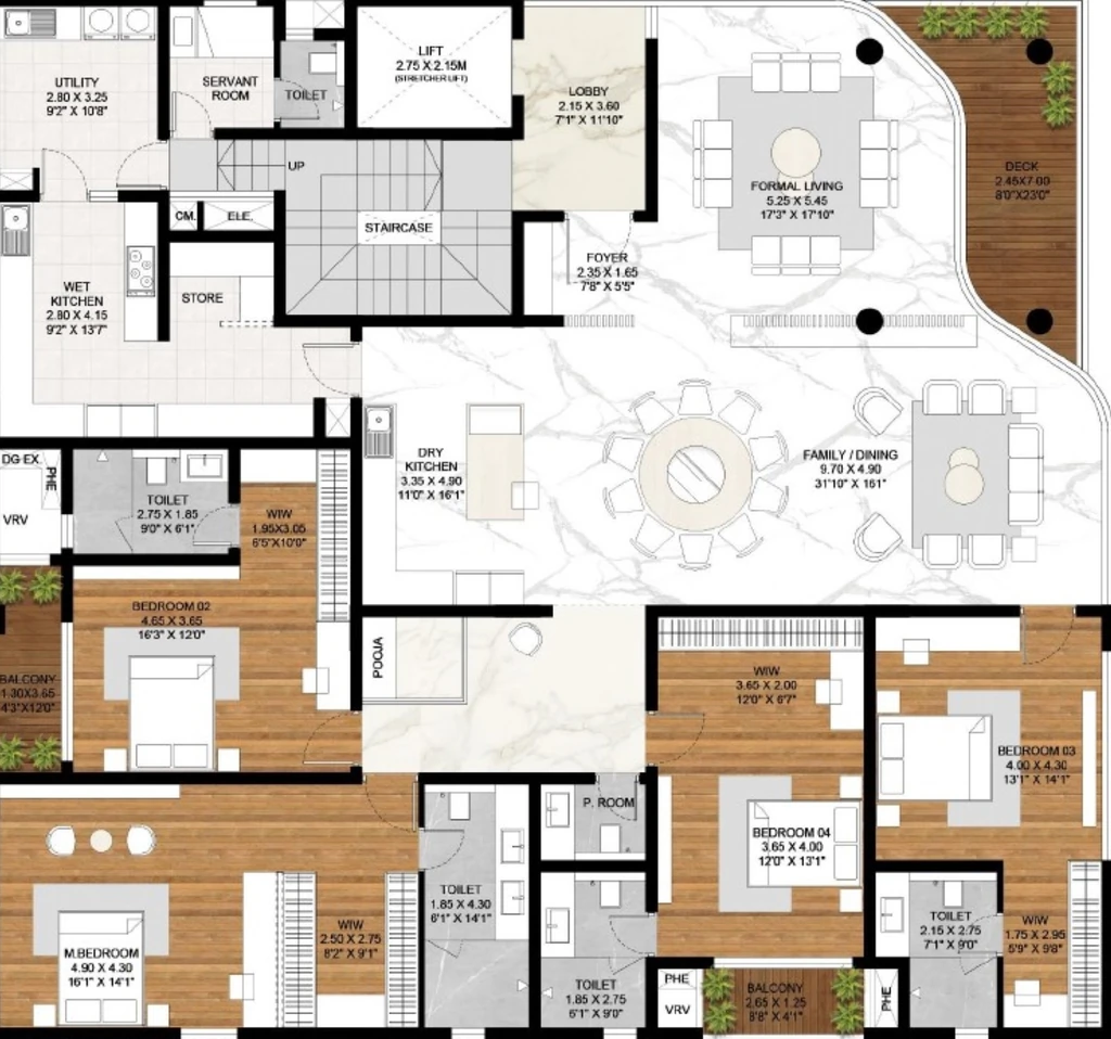 4 BHK Flat in Amara Sesha in Alwarpet, Chennai - Image 911190