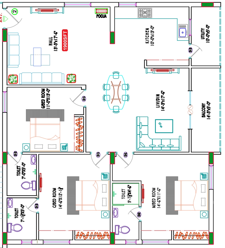 3 BHK Flat in BVR Orchard in Manikonda, Hyderabad - Image 911665