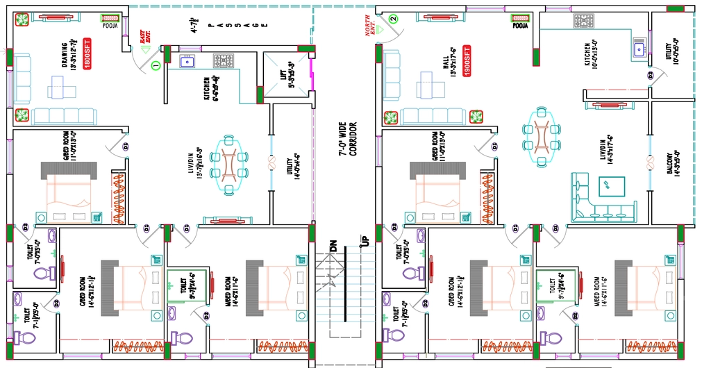 Floor Plan of BVR Orchard in Manikonda, Hyderabad - Image 388375