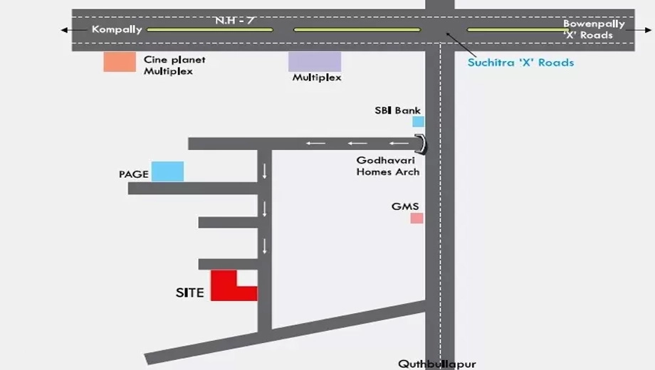 Location of Celebrity Homes in Suchitra, Hyderabad - Image 388379