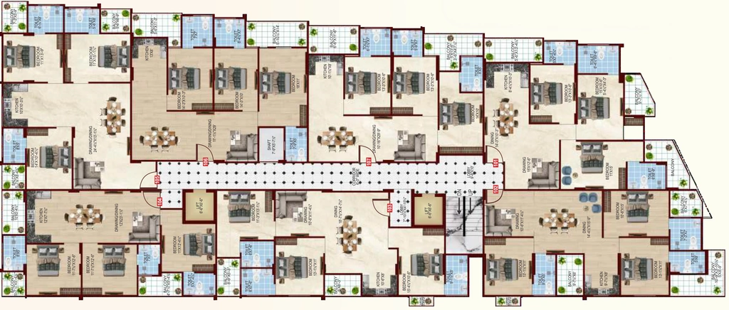 Floor Plan of Satyam Frankfurt in Vaishali Nagar, Jaipur - Image 387991