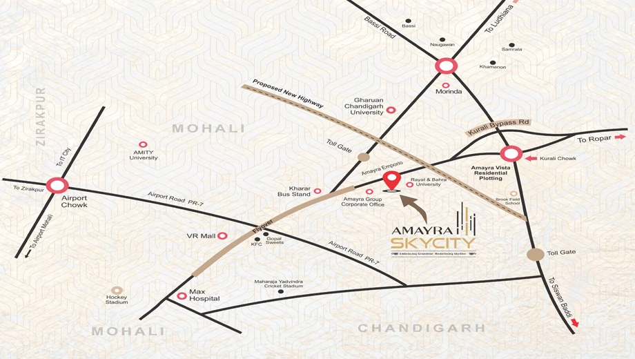 Location of Amayra Sky City - Image 387406