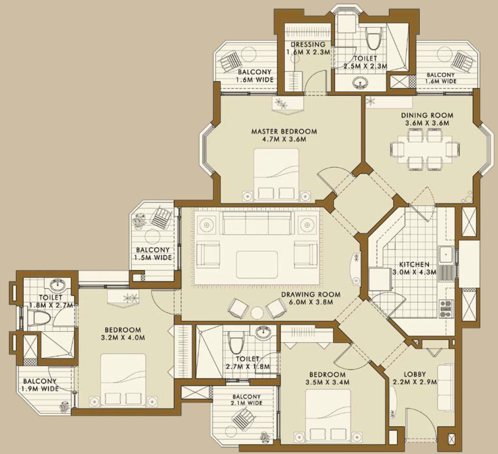 3 BHK Flat in ATS Golf Meadows Prelude in Dera Bassi, Chandigarh - Image 911283