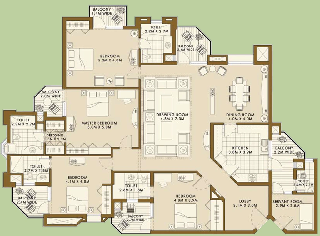 4 BHK Flat in ATS Golf Meadows Prelude in Dera Bassi, Chandigarh - Image 911285