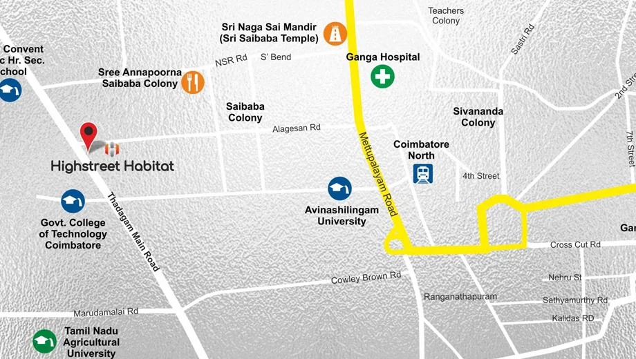 Location of India Highstreet Habitat - Image 387489
