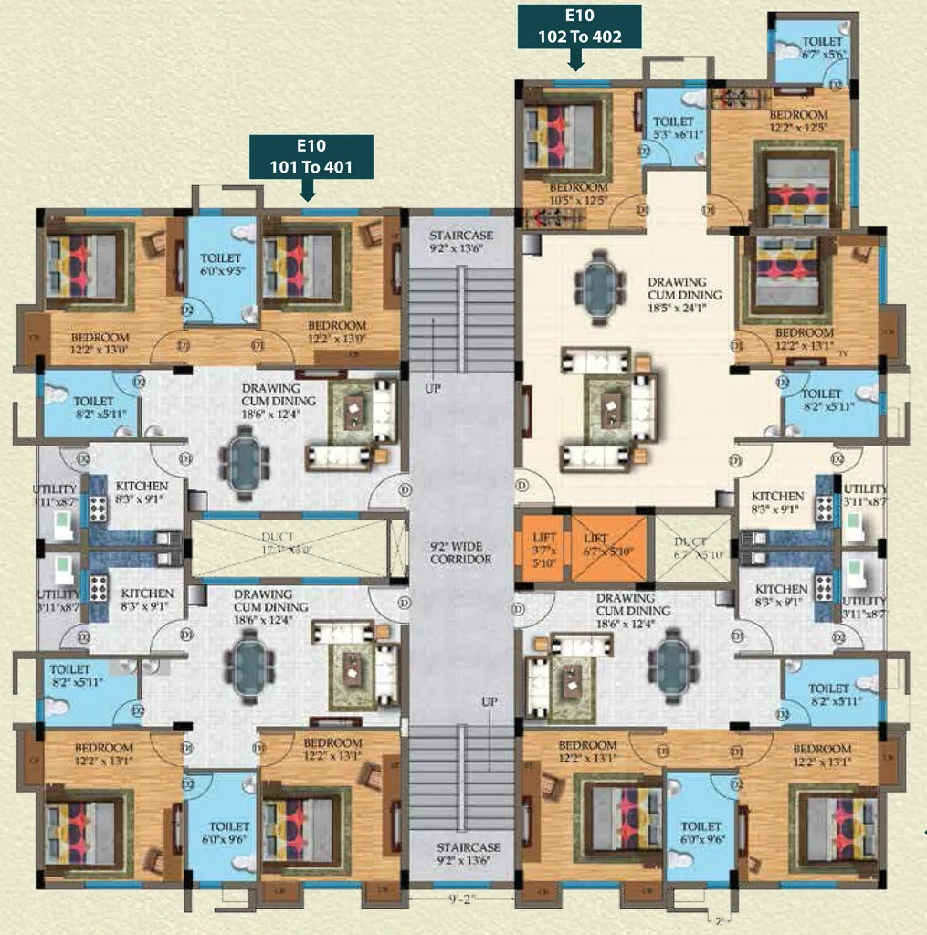 Floor Plan of Krishna Laxmi Arcade in Jharapada, Bhubaneswar - Image 388236