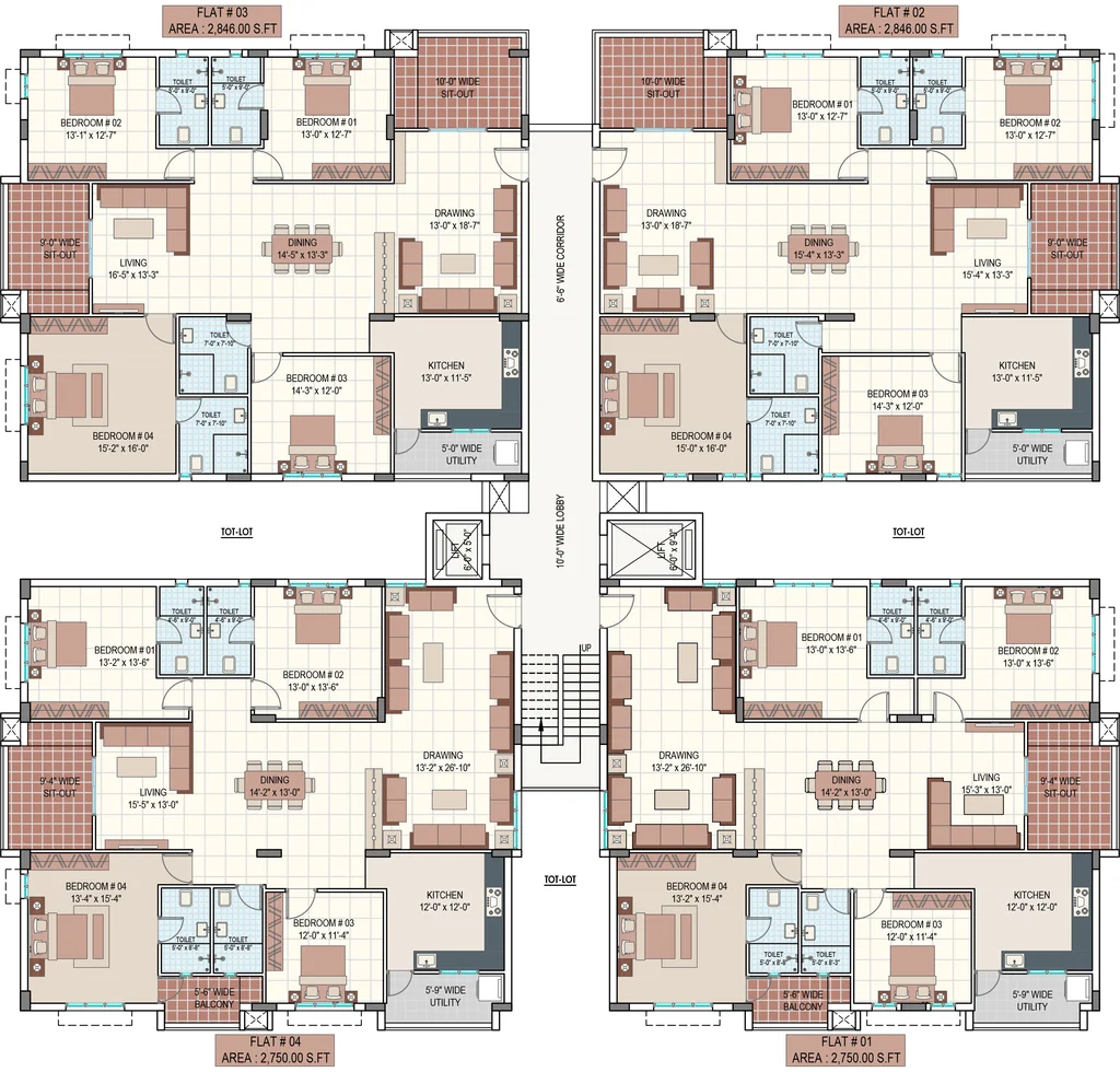Floor Plan of Deccan KS Enliven in Gandipet, Hyderabad - Image 387508