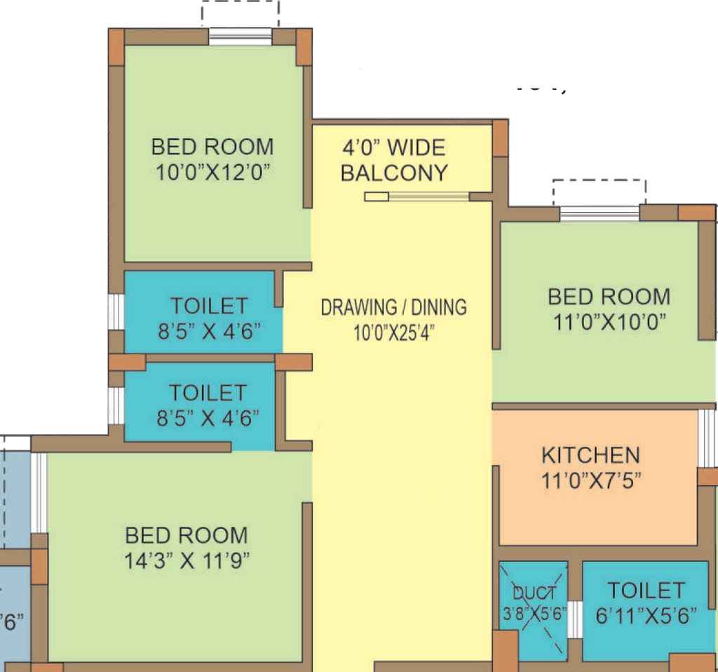 3 BHK Flat in Adesh Enclave in Rasulgarh, Bhubaneswar - Image 911564