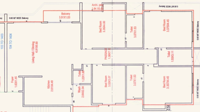 3 BHK Flat in Galaxy Luxuria in Chhani, Vadodara - Image 911434