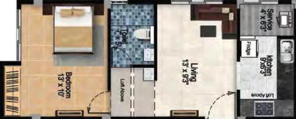 1 BHK Flat in Tulive Dakshin in Iyyappanthangal, Chennai - Image 911347