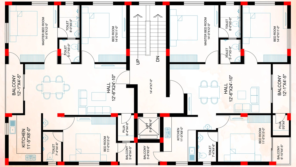 Floor Plan of JJP Nirmalya in Kalinga Nagar, Bhubaneswar - Image 388213