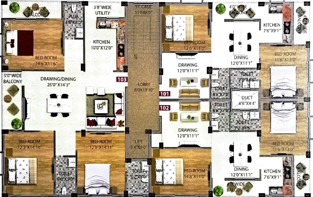 Floor Plan of Shri Jagannath Gayatri in Kalinga Nagar, Bhubaneswar - Image 388255
