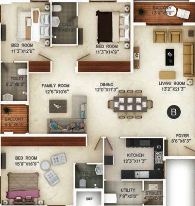 3 BHK Flat in Tulive Forest Wood in Nungambakkam, Chennai - Image 911360