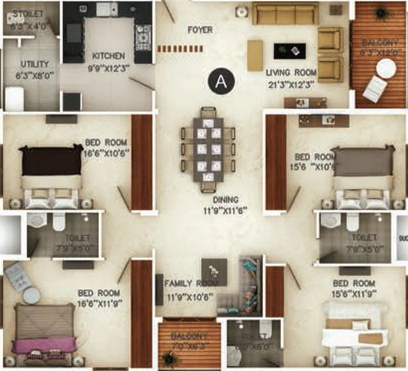 4 BHK Flat in Tulive Forest Wood in Nungambakkam, Chennai - Image 911361