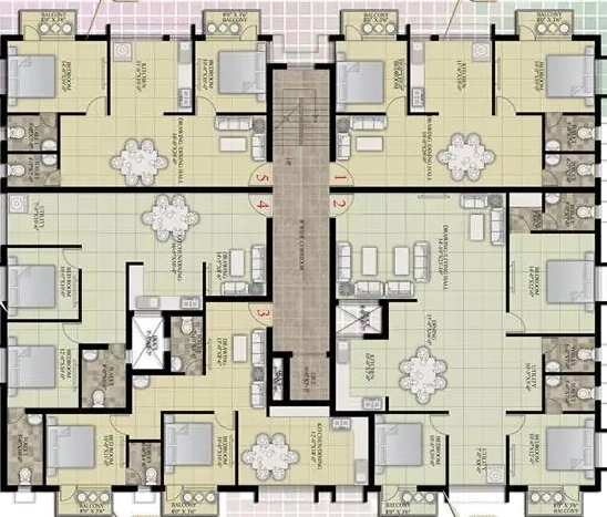 Floor Plan of Bharosa RK Mansion in Kalinga Nagar, Bhubaneswar - Image 388164