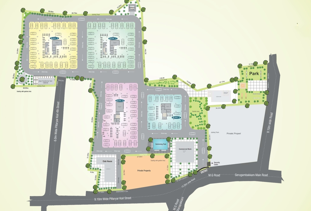 Master Plan of Sree Sai Air View Apartment in Manapakkam, Chennai - Image 387683