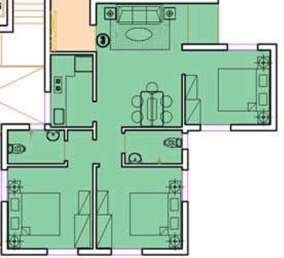 3 BHK Flat in TSL Spring City in Kantbada, Bhubaneswar - Image 911642