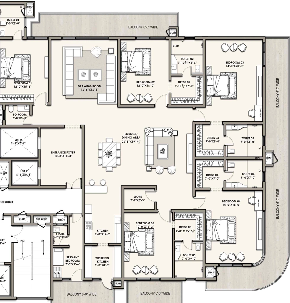 5 BHK Flat in Evoq Antalia in Mohali, Chandigarh - Image 911398