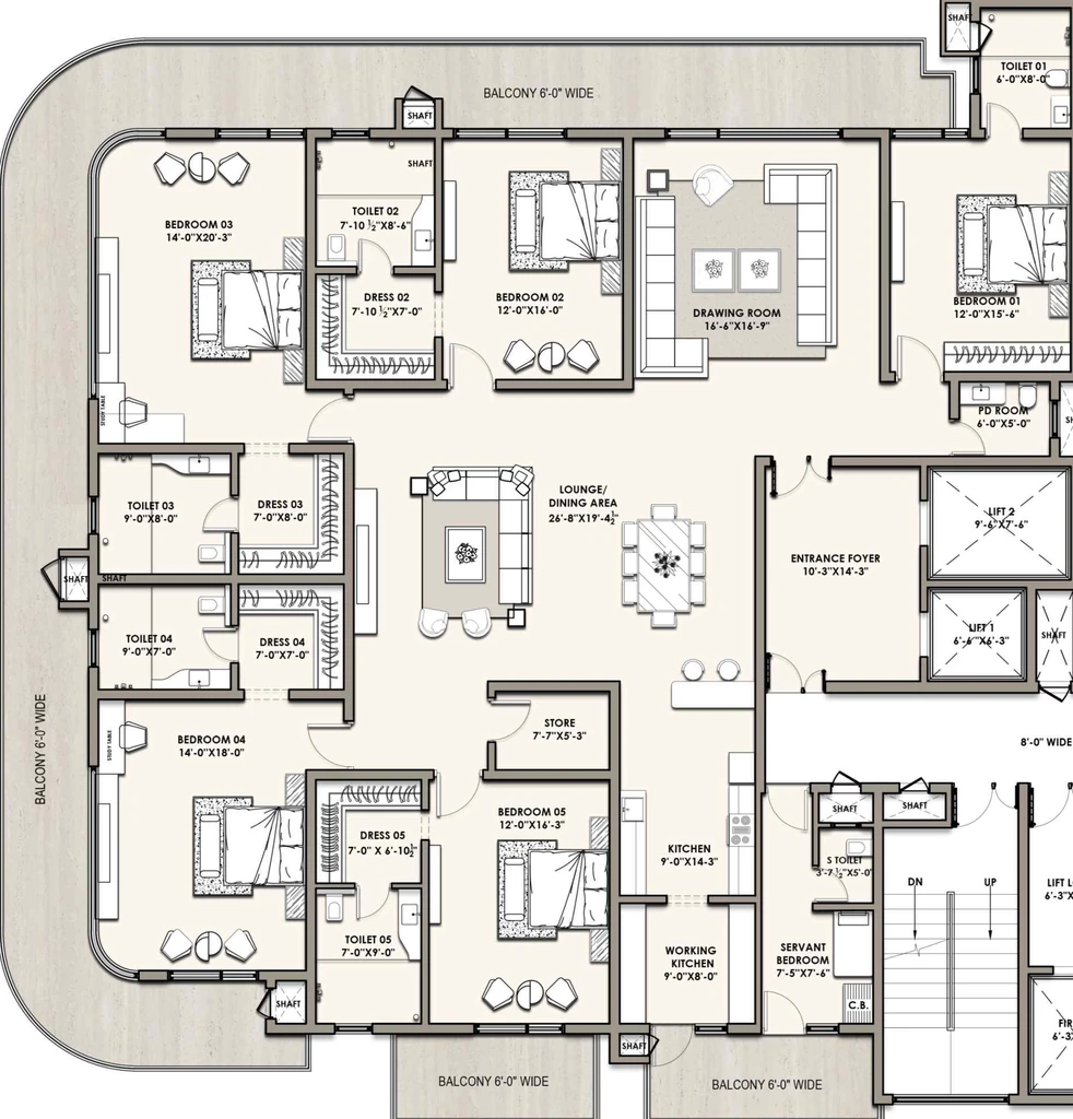 5 BHK Flat in Evoq Antalia in Mohali, Chandigarh - Image 911399
