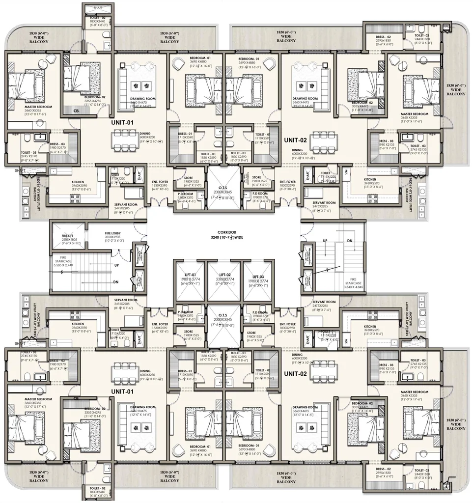 Floor Plan of Evoq Antalia in Mohali, Chandigarh - Image 387733