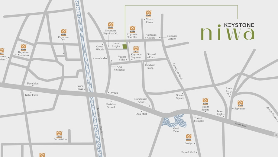 Location of Vihav Keystone Niwa - Image 387835