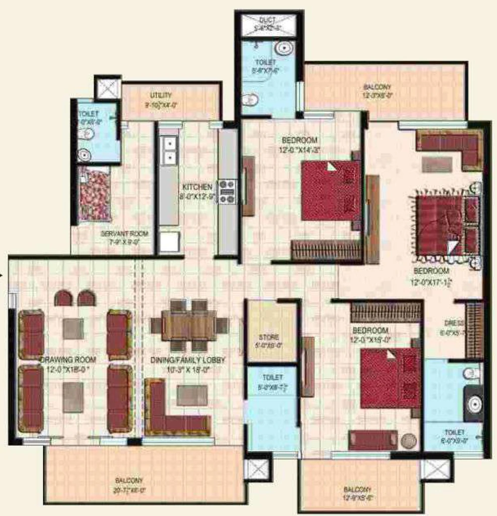 4 BHK Flat in Gillco Parkhills in Mohali, Chandigarh - Image 911403