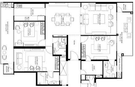 3 BHK Flat in Homeland Regalia in Mohali, Chandigarh - Image 911410