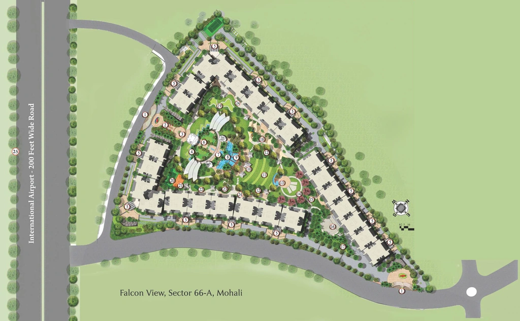 Master Plan of JLPL Falcon View in Mohali, Chandigarh - Image 387781