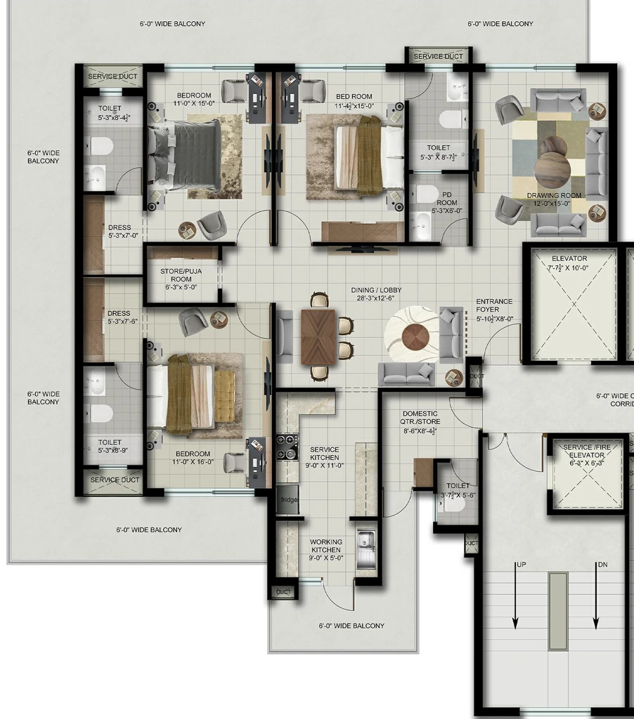 3 BHK Flat in Joy Grand in Mohali, Chandigarh - Image 911443