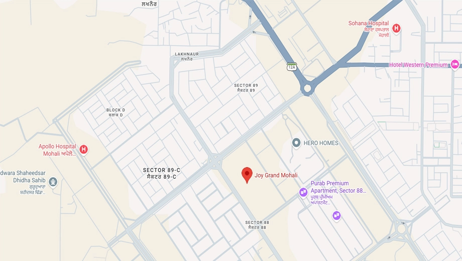 Location of Joy Grand in Mohali, Chandigarh - Image 387847