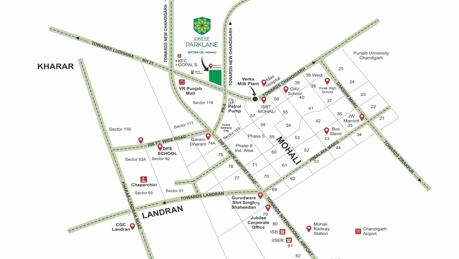 Location of Jubilee Parklane - Image 387852