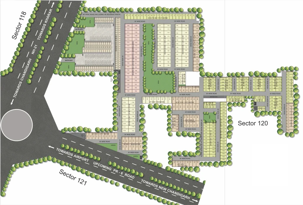 Master Plan of Jubilee Parklane in Mohali, Chandigarh - Image 387853
