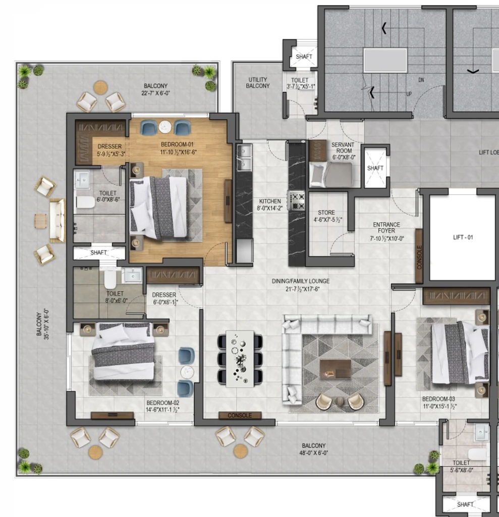 3 BHK Flat in Jubilee Vallum in Mohali, Chandigarh - Image 911447