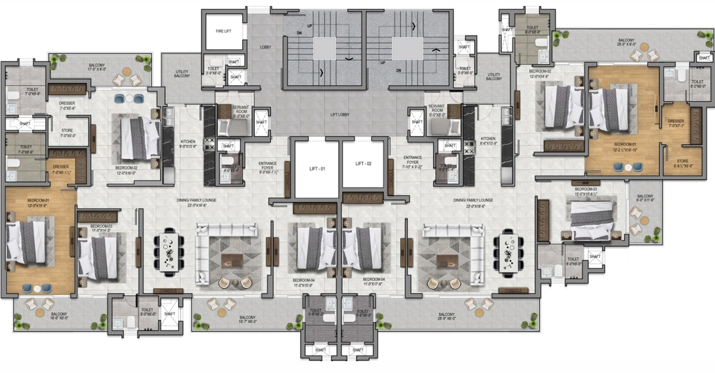 Floor Plan of Jubilee Vallum in Mohali, Chandigarh - Image 387866