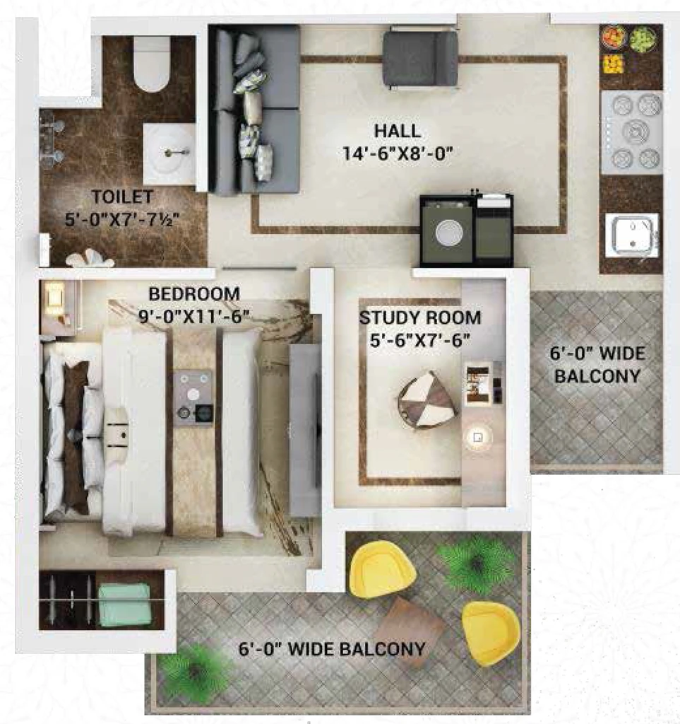 1 BHK Flat in Nirwana Heights in Mohali, Chandigarh - Image 911459