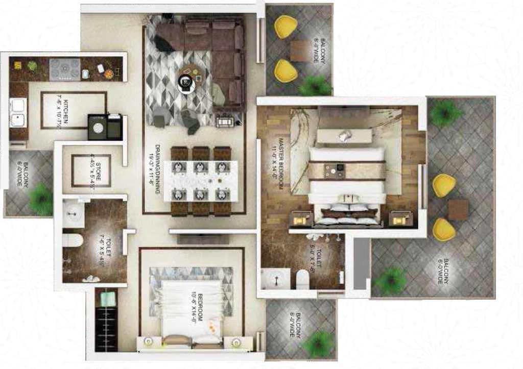 2 BHK Flat in Nirwana Heights in Mohali, Chandigarh - Image 911460