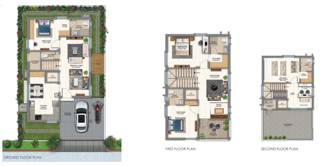 3 BHK House/Villa in Karthikeya Rock Palms in Dundigal, Hyderabad - Image 911676