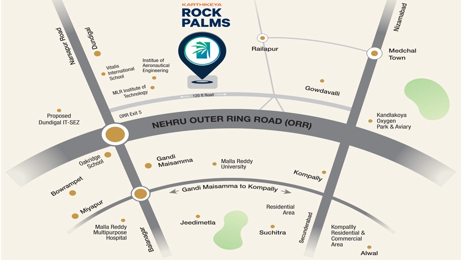 Location of Karthikeya Rock Palms - Image 388406